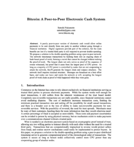 Bitcoin Whitepaper