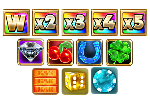 Vegas Rush slot symbols BTG