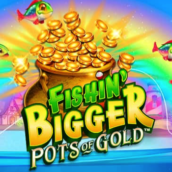 fishin bigger pots o gold slot logo