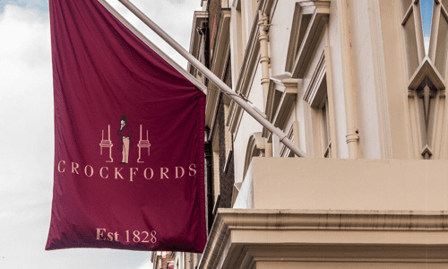 Britain's oldest casino, Crockfords flag