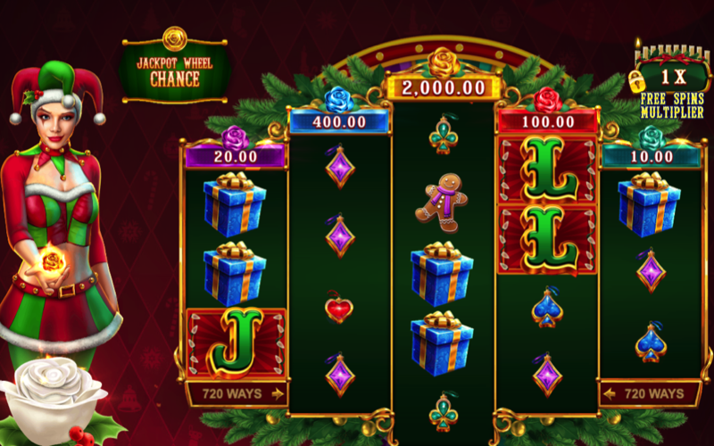 Fire and Roses Jolly Jackpot slot reels